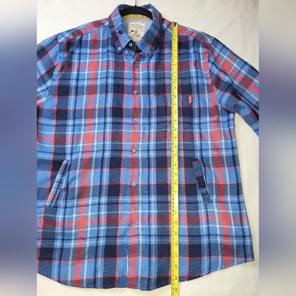 RSVLTS The Minnesotan Flannel Shirt Men's Size X‎ Large Blue Red Front Pockets - Picture 5 of 10